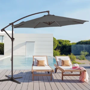 Homeandgardenn Outdoor Hanging Offset Cantilever Umbrella for Patio